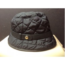 COACH Mujer’s Black Quilted Bucket style hat  Nylon and leather  eb-70311513